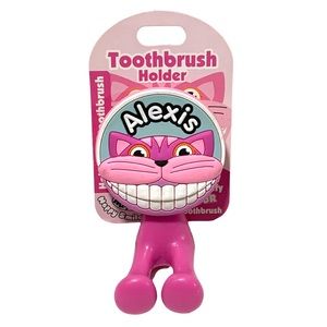 Happy Smiles Personalized Kids Toothbrush Holder Alexis Cat Kitty